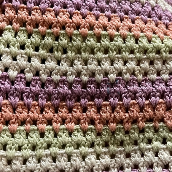 NWT BP Nordstrom 70’s Retro Crochet Halter Crop Top Striped. Size M - Picture 6 of 6